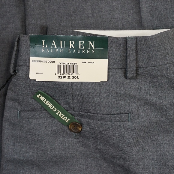 lauren ralph lauren classic fit total comfort pleated dress pants